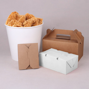 Envases de comida rápida para llevar al por mayor, cajas para ensaladas, cajas de almuerzo de papel kraft marrón reciclado desechables para restaurantes - Product Image 2