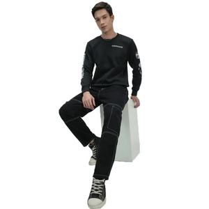 Haute qualité hiver hommes tricoté 100% coton polaire surdimensionné col rond sweats à capuche OEM Logo personnalisé coupe-vent - Product Image 2
