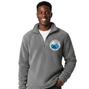 Sweat-shirt décontracté et confortable pour homme Jack and Jill, avec logo en fourrure, fermeture éclair quart de tour, en sherpa pelucheux, à manches longues, idéal pour l'hiver - Product Image 5