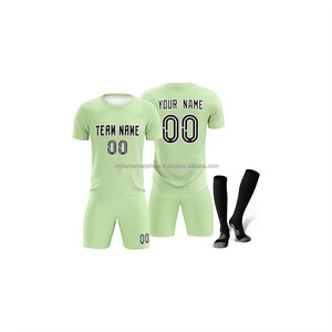 Personalizado 100% poliéster hombres fútbol Jersey nombre frente OEM servicio para los uniformes del equipo para hombres mujeres jóvenes niños corte automatizado - Product Image 6