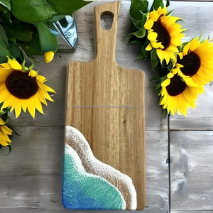 Tablero de charcutería de resina de madera Falak World Export con efecto océano para el corte de la cocina casera - Product Image 1