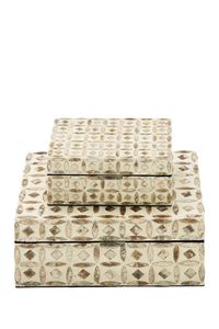 Boîtes élégantes faites à la main en nacre, conçues pour un rangement raffiné et des accents décoratifs. - Product Image 4