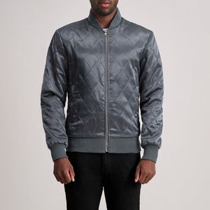 Vestes en satin pour hommes 100% satin, couleur gris, élégantes, manches longues, vêtements d'hiver, vestes en satin pour hommes - Product Image 2