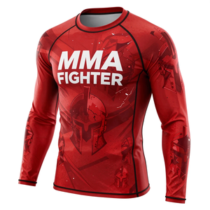 Camiseta de compresión de manga larga para hombre, diseño de luchador de MMA, sublimación, secado rápido, atlética - Product Image 4