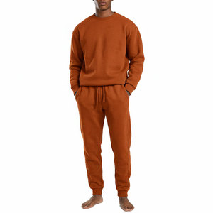 ชุดวอร์มผู้ชาย เสื้อสเวตเชิ้ตและกางเกงจ็อกเกอร์ผ้าฝ้ายฟลีซ ปักโลโก้ได้ตามสั่ง ขายส่ง รับผลิตแบบ OEM ODM - Product Image 1