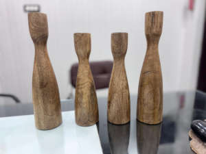 Bougeoirs décoratifs en bois naturel, rustiques, en bois de rondin, porte-bougie en écorce de bois pour mariages, Noël, taille personnalisée disponible en Inde - Product Image 6