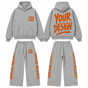 Custom Factory Direct Custom Print Logo Wide Leg <b>Jogger</b> Set <b>Women</b> Dropped Crotch <b>Jogger</b> Fit Cotton Terry <b>Fleece</b> For Wear - Product Image 5