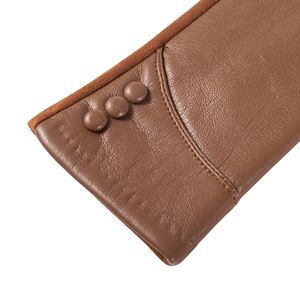 Nouveau Gant en Cuir Tendance pour Femmes – Chaud et Élégant pour l'Hiver – Gants en Cuir Véritable Noirs Personnalisables - Product Image 3