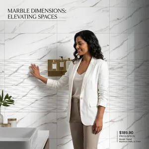 Carreaux muraux blancs brillants de qualité supérieure 300x600, céramique minimaliste haute performance pour l'infrastructure professionnelle et la décoration de bureaux - Product Image 3