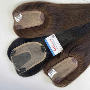 Nuevo Artículo, Tupé de Cabello Humano, Extensiones de Cabello con Parte Superior de Seda para Mujer, Muy Sedoso, Sin Enredos, 100% Cabello Vietnamita - Product Image 1