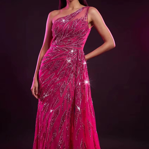 High-End Shimmering <b>Sequin</b> Mermaid Evening Gown Floor Length <b>Red</b> Carpet Dress Luxury Formal Party Gowns ODM - Product Image 1