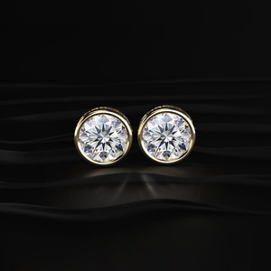 10TCW <b>Emerald</b> Round Pear Mixed Diamond Drop & <b>Stud</b> Earrings 18K Gold Luxury Modern Geometric Design for Party Wedding Engagement - Product Image 1