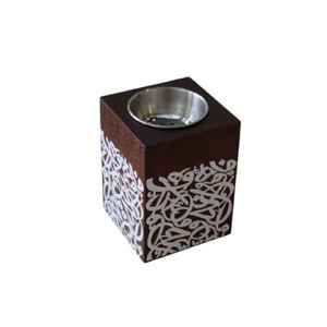 Quemador de incienso de madera, quemador de incienso árabe, quemador de oud, soporte de incienso con caligrafía islámica, quemador decorativo para el hogar. - Product Image 1