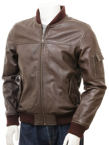 เสื้อแจ็คเก็ตหนังแท้ขายส่งสำหรับผู้ชาย ผลิตตามสั่งจากปากีสถาน - Product Image 3