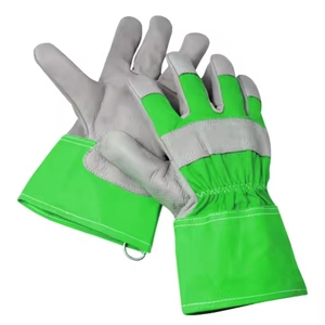 Heavy-Duty Soft Buffalo Grain <b>Leather</b> Safety Cuff Heat Resistant Anti-Slip Anti-Cut Anti-Static Gloves 11 oz Thickness - Product Image 6
