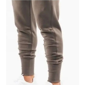 Men's Gray Cotton Spandex Sweatpants Elastic Waist <b>Drawstring</b> Closure Side Pockets Casual Joggers Autumn Wear - Product Image 6