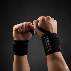 สายรัดข้อมือ Rexfit Sport Premium สำหรับยกน้ำหนัก รองรับข้อมืออย่างดีเยี่ยมสำหรับพาวเวอร์ลิฟติ้ง เบนช์เพรส และการฝึกความแข็งแรง - Product Image 1