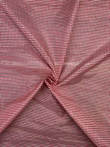 Cotton Silk <b>Checks</b> Fabric Silk Blend - Product Image 2