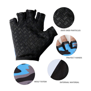 Pro Level Cycling Gloves Silicon Grip Palm Half <b>Finger</b> Mountain <b>Biking</b> Mitts Flexible Fit Road Racing Hand Guards Cycling Gloves - Product Image 2