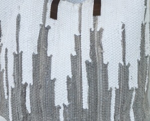 Sac fourre-tout en coton avec anses en cuir, motif uni, style bohème, écologique, sac à bandoulière ouvert pour femme - Product Image 2