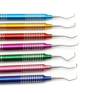 7 Curettes dentaires manuelles de qualité professionnelle Gracey, en acier multicolore, détartreurs parodontaux, manche creux, autoclavables - Product Image 4