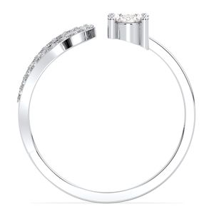 REYES Nouvelle Arrivée Bague Ajustable en Argent Sterling 925 avec Moissanite Haute Qualité pour Mariage, Fête, Cadeau, Bijoux Fins pour Elle - Product Image 6