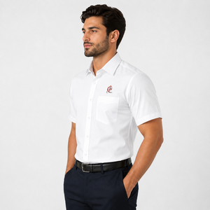 Premium Men <b>Half</b> Sleeve Dress <b>Shirt</b> Casual Lightweight Cotton Fabric Breathable Quick Dry Turn-down Collar Summer - Product Image 4