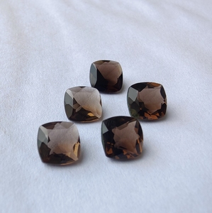 Cuarzo Ahumado Natural Semiprecioso Negro Facetado de Corte Cojín de 5.0mm ~ 10.0mm, Gemas de Alta Calidad para Joyería - Product Image 3