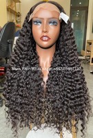 Perruque à clipser tendance, sans nœuds, cheveux chinois, fabriquée à partir de 2 mèches, couleur claire, lisses naturels