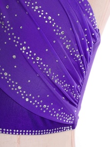 Femmes <span class=keywords><strong>Salsa</strong></span> Cha-Cha Costume de Danse Latine Superposition Crop Top Styles de Danse <span class=keywords><strong>Salsa</strong></span> Vente en Gros Compétitif Tops de Danse de Salon Fournisseurs - Product Image 4