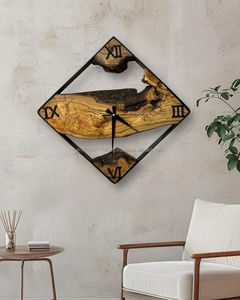 Handcrafted Live Edge Wood <b>Wall</b> <b>Clock</b>, Natural Rustic Statement <b>Decor</b>, Wooden <b>Wall</b> Art, Modern Country Home Accent - Product Image 5