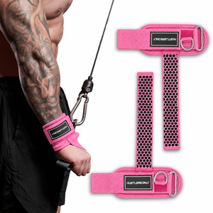 Sangles de musculation M FITNESS OEM D Cuff, sangles de poignet réglables, anneaux en acier inoxydable, antidérapantes, légères, pour la musculation - Product Image 3