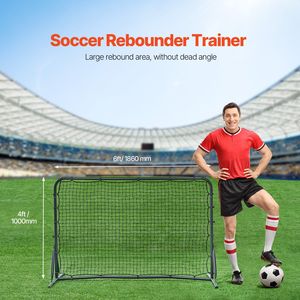 Attrezzatura da allenamento a rete da allenatore a rimbalzo da calcio a doppia faccia 6 x4ft per calciatori - Product Image 2