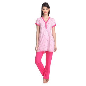 Fabricante de Pijamas para Mujer, Conjunto Transpirable de Algodón Orgánico, Ropa de Dormir Informal para el Hogar, Proveedor Mayorista - Product Image 3
