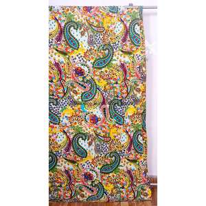 Colcha Kantha de algodón 100% orgánico, hecha a mano, de alta calidad, con estampado paisley vintage, ecológica, para todas las estaciones, tamaño doble. - Product Image 2