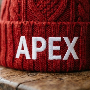 Bonnet en tricot rouge pour homme avec pompon, bonnet d'hiver à revers, unisexe, streetwear, bonnet ajusté, logo personnalisé, accessoire de mode en gros - Product Image 6