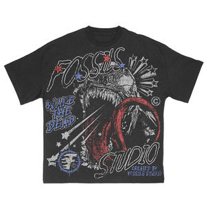 T-shirt surdimensionné en coton épais 100 % personnalisé par le fabricant, coupe ample, avec impression graphique DTG de style streetwear pour hommes - Product Image 6