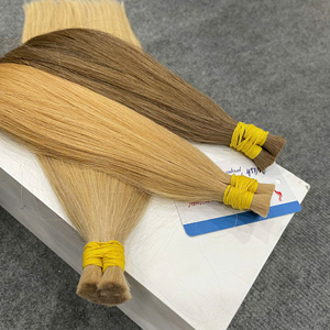 Cheveux humains de qualité supérieure 100% prêts à être expédiés, texture lumineuse, sans nœuds, sans perte, multicolores, qualité salon, en vrac. - Product Image 2
