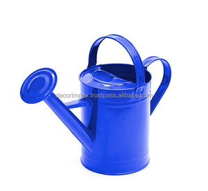 Arrosoir en métal Gardener Select en bleu avec des accents galvanisés, un produit connu pour sa construction durable et classique - Product Image 1