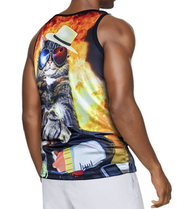 Camiseta sin Mangas Personalizada para Hombre, Sublimada, Deportiva, Ajustada, Tejido Elástico para Gimnasio, Entrenamiento y Running - Product Image 5
