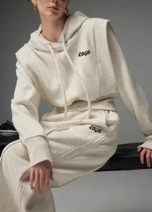 Conjunto Deportivo de Sudadera con Capucha para Mujer, Logotipo Personalizado, Lana y Cachemira, para Gimnasio y Jogging - Product Image 3