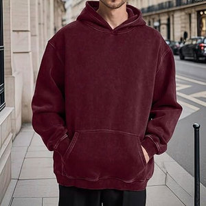 Mens <b>Couples</b> Oversized Pullover Hoodie Heavyweight Vintage Acid Wash Sweatshirt with Soft Cotton Feel Screen Printing <b>Hoodies</b> - Product Image 4