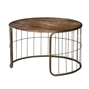 Fresh Selling Premium Quality Frame Iron Wooden Top Coffee <b>Table</b> <b>for</b> Living Room Central <b>Table</b> Side <b>Table</b> <b>for</b> Home Office - Product Image 3
