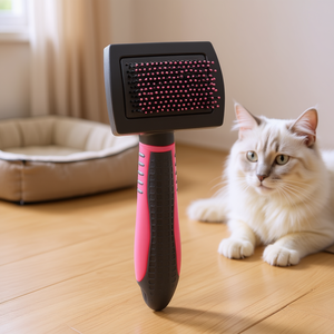 Cepillo Suave con Mango de Plástico para Gatos, 7 x 16 cm, con Cerdas Delicadas para un Aseo Eficaz de Mascotas - Product Image 2