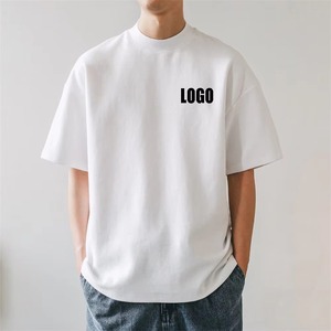 T-shirt léger à col rond pour homme, manches courtes, en coton doux, pour un usage décontracté, t-shirt pour homme, logo personnalisé - Product Image 3