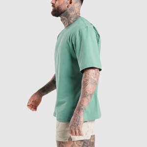 Camisetas Decheng para Hombre, Tallas Grandes, 100% Algodón Orgánico, Lisas, Personalizadas, 300gsm, Hombros Caídos - Product Image 2