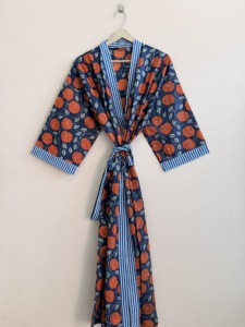 Lote al por mayor de kimonos de algodón con estampado floral para mujer, bata de dormir, ropa de dormir tipo kimono - Product Image 4