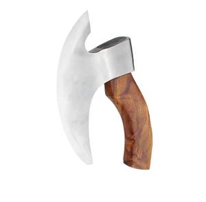 Coupe-pizza personnalisé fait main en acier inoxydable multi-usage avec manche en bois sur mesure et étui en cuir - Product Image 2