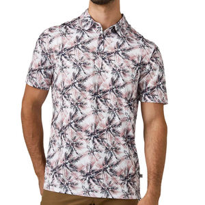 เสื้อโปโลผู้ชาย ระบายความชื้น แขนสั้น สไตล์ลำลอง สีแดงเบอร์กันดี ทันสมัย สวมใส่สบาย ผ้าระบายอากาศดี เสื้อกีฬา เสื้อกอล์ฟ - Product Image 1