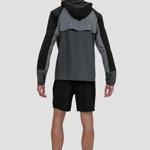 ชุดวอร์มกันลมสำหรับผู้ชาย เสื้อแจ็คเก็ตกันน้ำและกางเกงขาสั้น ชุดวิ่งออกกำลังกาย ชุดวอร์มกันลมสำหรับผู้ชาย - Product Image 5